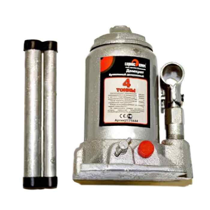 Домкрат 4т. бутылочный двуштоковый /СЕРВИС КЛЮЧ