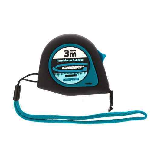 Рулетка "Ergonomisch", 10 м x 25 мм, магнитный обрезиненный зацеп Gross