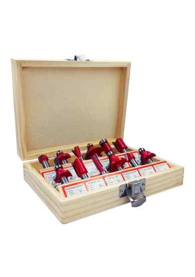 НАБОР ТВЕРДОСПЛАВНЫХ ФРЕЗ ПО ДЕРЕВУ 12 предм./ VERTEXTOOLS