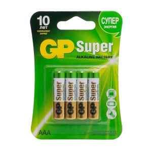 Батарейка GP Super 24A LR03 AAA BL4  (уп. 4 шт)