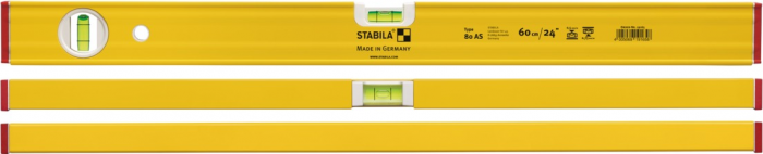 STABILA Уровень  тип 80АS,  120см (1верт.,1гориз.,точн. 0,5мм/м)