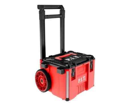 Ящик для инструментов системы STACKIN P.I.T. HTLB02-4933 (44л, 495х400х338мм, ручка, колеса, 4,63кг)