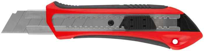 Нож технический "Рубин" 25 мм усиленный, прорезиненный