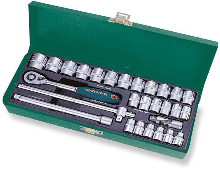 Набор головок торц. 1/2" 8-34мм 28 пр./JONNESWAY
