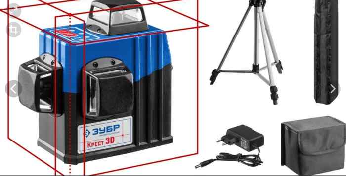Нивелир лазерный КРЕСТ 3D / ЗУБР