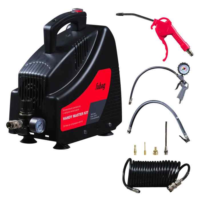 Компрессор HANDY MASTER KIT + 5 предметов (180л/мин_8бар_1.1кВт)