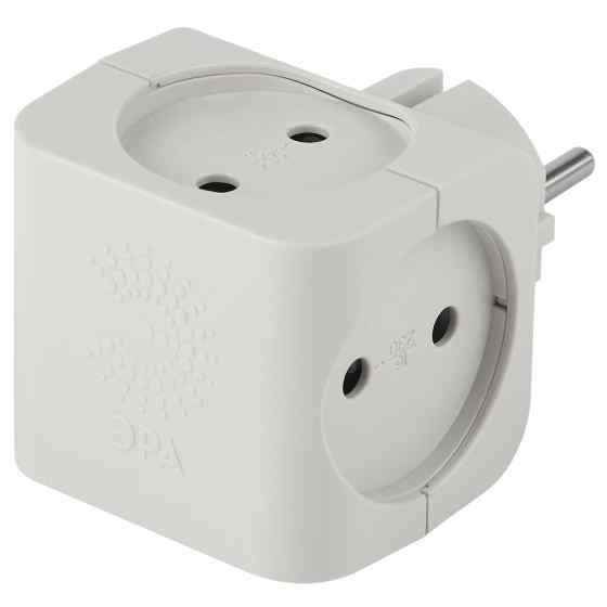 Тройник ЭРА (4 гн. без/з) белый SP-4-W