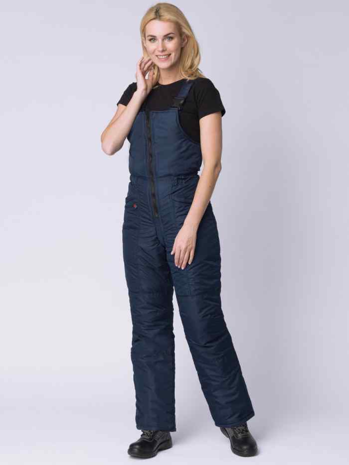 Полукомбинезон зимние женские Снежана (тк.Таслан), т.синий