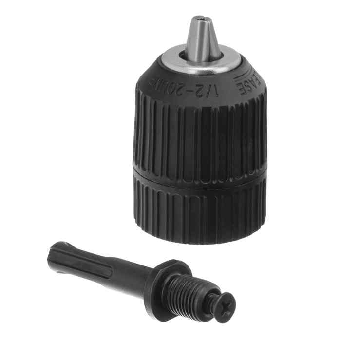 Патрон БЗП 13мм (1/2"-20UNF) с адаптером SDS+ / Сибртех