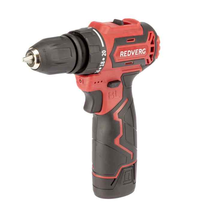 Шуруповерт аккумуляторный бесщеточный REDVERG RD-SD12BLR со сменным патроном
