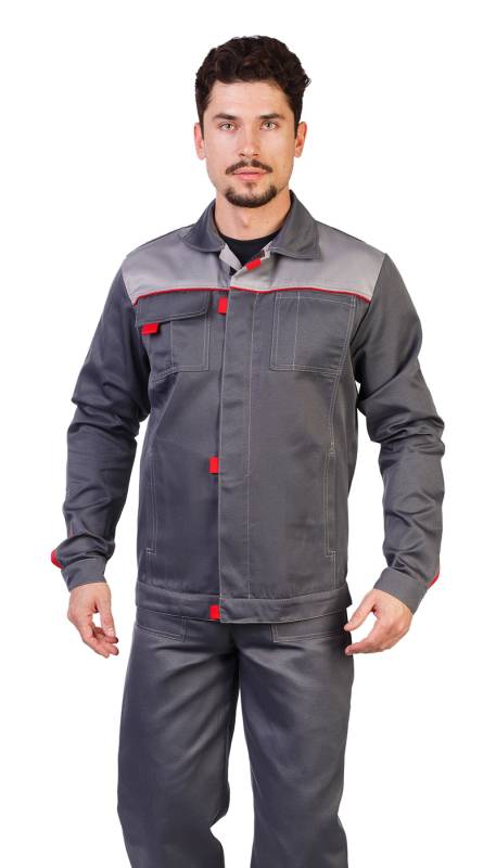 Костюм мужской "Фаворит-1" куртка, брюки т.серый с серый