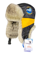 Шапка-ушанка YAKUTIA ткань Lokker  цв. Black/Honey/Волк