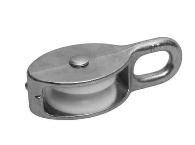 Блок 10 мм, одинарный, пластиковый шкив D40 мм