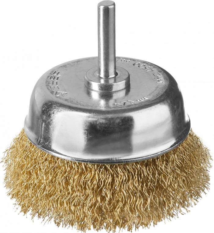 Щетка д/дрели чашка 75мм (латунь, гофра) / ЗУБР