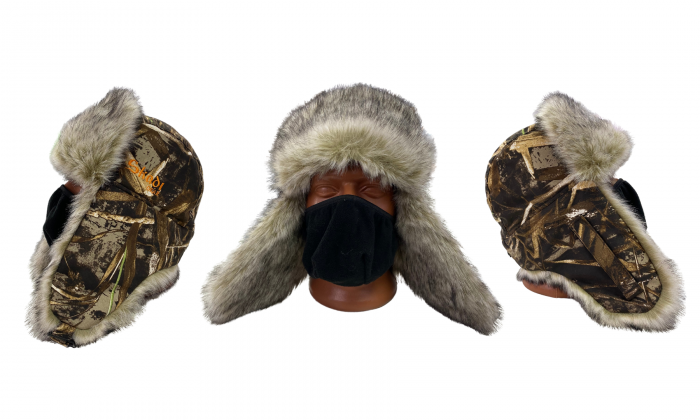 Шапка - ушанка (с маской) "Skadi" тк. Finlyandiya мембранная цв. Камыш/Волк