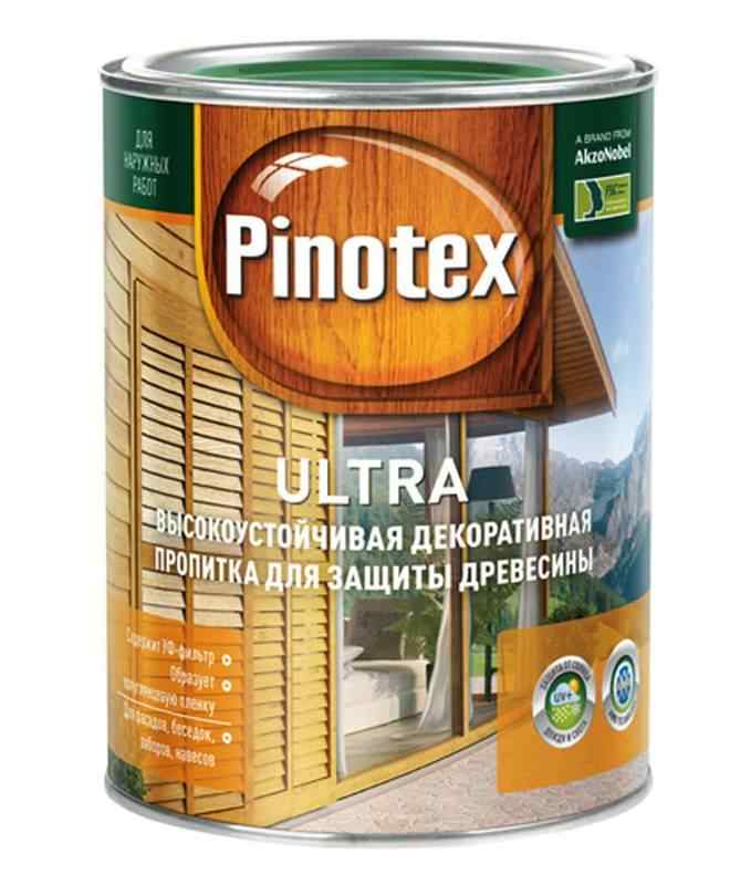 Антисептик для древесины 0,9л бесцветный PINOTEX Ultra база CLR