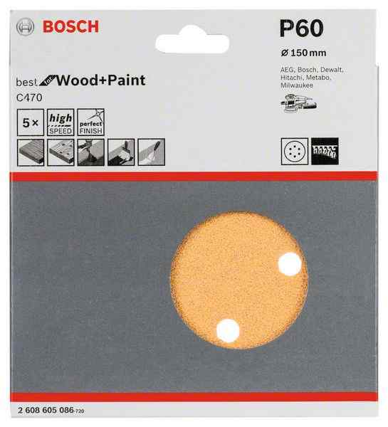 Шлифкруг 150 к60 B.f.W+P / BOSCH (5шт)