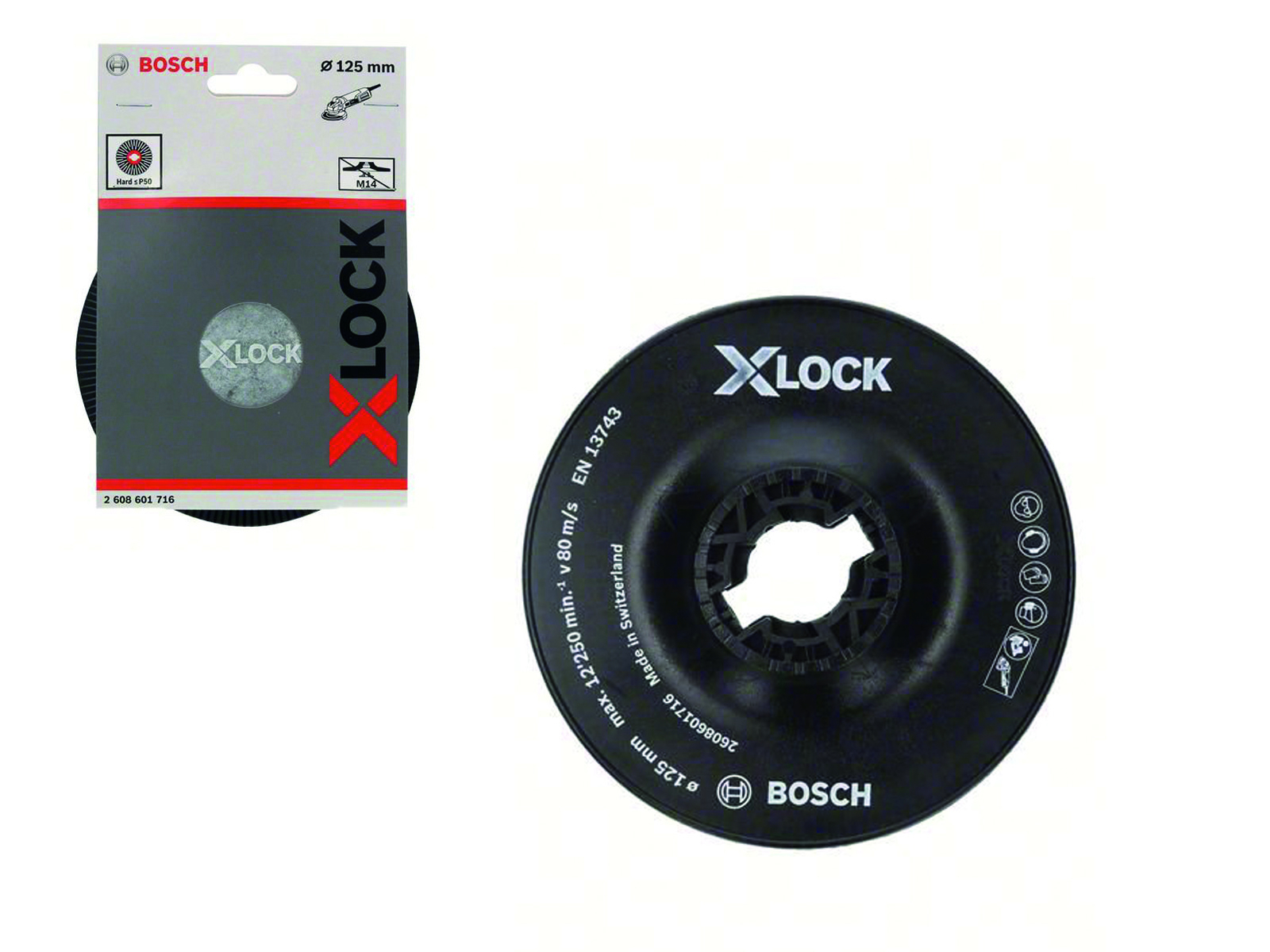 Тарелка опорная средняя X-LOCK с зажимом (125 мм) / Bosch