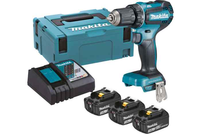Шуруповёрт аккум. DDF485RF3J Makita (18В, 3х3А/ч Li-Ion,13мм, 50/27Нм)