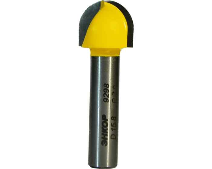 Фреза пазовая гальтельная ф15.8х12.7, r7.9, хв. 8мм / ЭНКОР (аналог 46064)