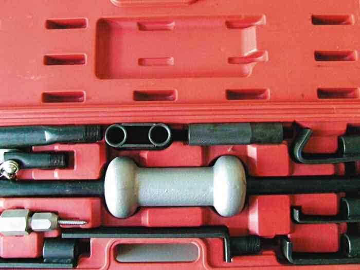 Набор инструмента для кузовных работ (ударный молоток + насадки)/СЕРВИС КЛЮЧ