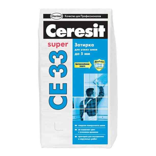 Затирка Ceresit CE33  натура, 2кг ( шов 1-5мм)/11385/