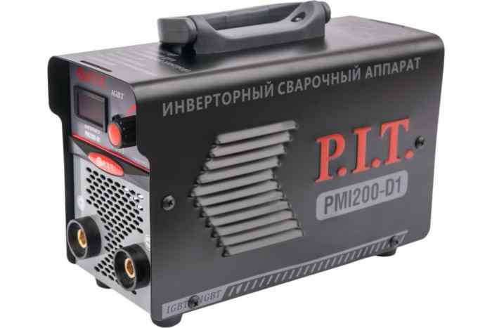 Сварочный инвертор PMI200-D1 IGBT (200 А,ПВ-60,1,6-3.2 мм,4квт, от пониж.тока 170,гор старт) P.I.T.