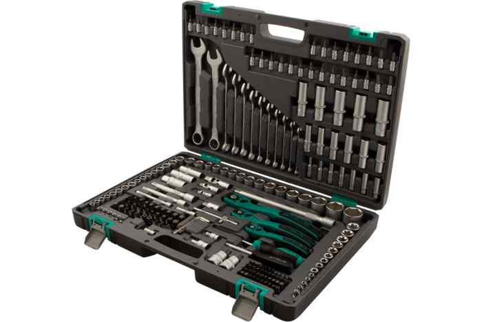 Набор инструмента 1/2",1/4", 3/8" CrV S2 усиленный кейс 216 пр. STELS