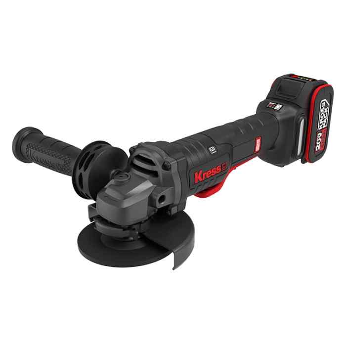 УШМ аккумуляторная KRESS KUH04У(20В, 2*4Ач, б/щ, Ø 125мм,3500-8500об/мин, 1.4кг, кейс)