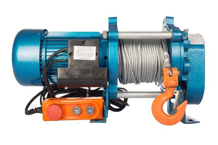 Лебедка TOR ЛЭК-500 E21 500 кг, 220 В с канатом 70 м
