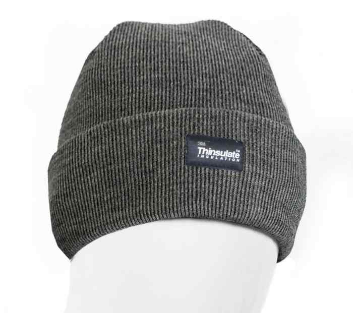 Шапка трикотажная двойная утепленная Север, серый (Тинсулейт)