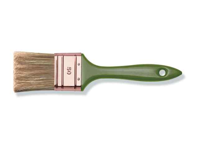 Кисть флейцевая 40 мм, толщ. 6, ПЭТ-кит, пласт.лак.ручка COLOR EXPERT