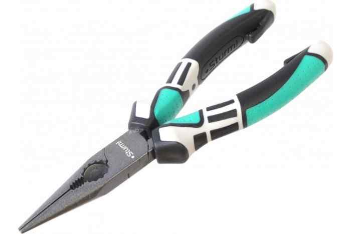 Длинногубцы 160мм, CrV, тефлоновое покрытие, TPE рукоятки, Sturm