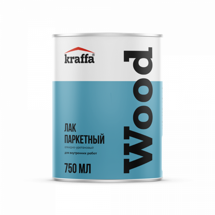 Лак паркетный полуматовый 2,7л Kraffa