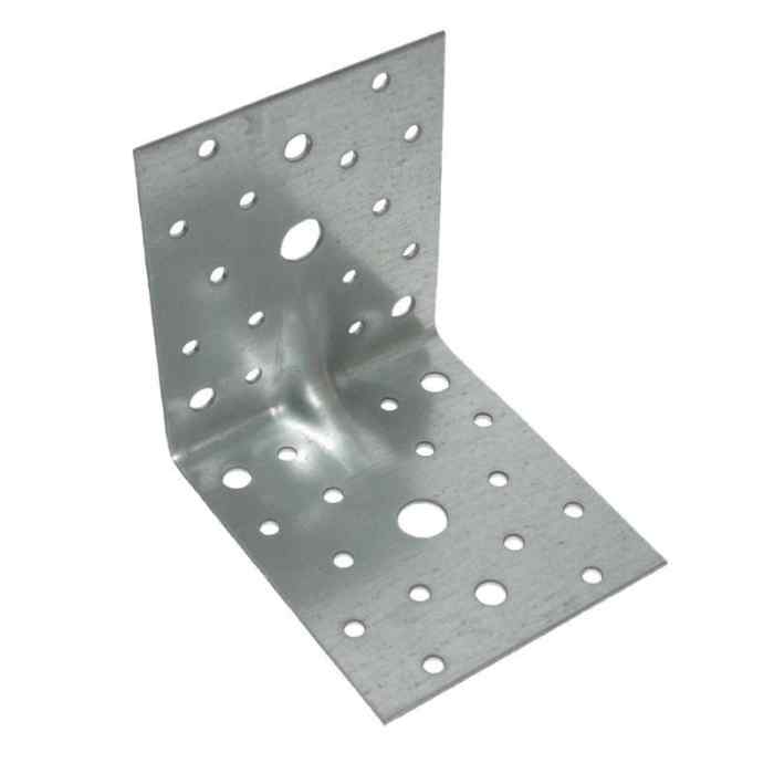 Уголок крепёжный 105х105х90 мм  усиленный, перфорированный с 2 отв.