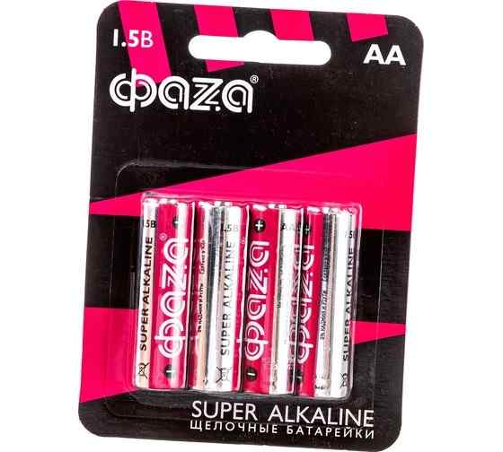 Батарейка LR06 AA BL4 Super Alkaline (уп.4шт) ФАZА 