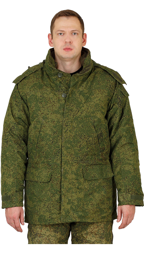 Куртка зимняя полевая на синтепоне цв. КМФ цифра (погон на плече)