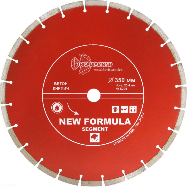 Алмазный диск TRIO-DIAMOND New Formula Segment 115x2x10x22,2-9