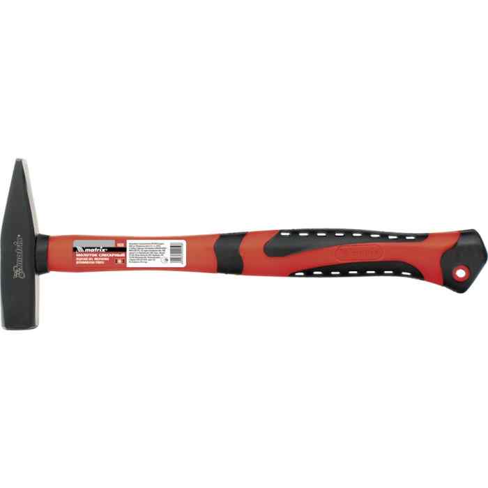 Молоток слесарный, 300 г, фиберглассовая обрезиненная рукоятка Matrix вместо А564103