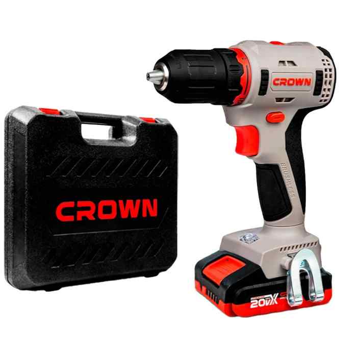 Дрель-шуруповерт аккум ударный бесщеточ. 20V Li/2*2,0 CROWN CT21091HX-2 BMC