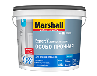 Краска EXPORT-7 особо прочная BW 2,5л Marshall