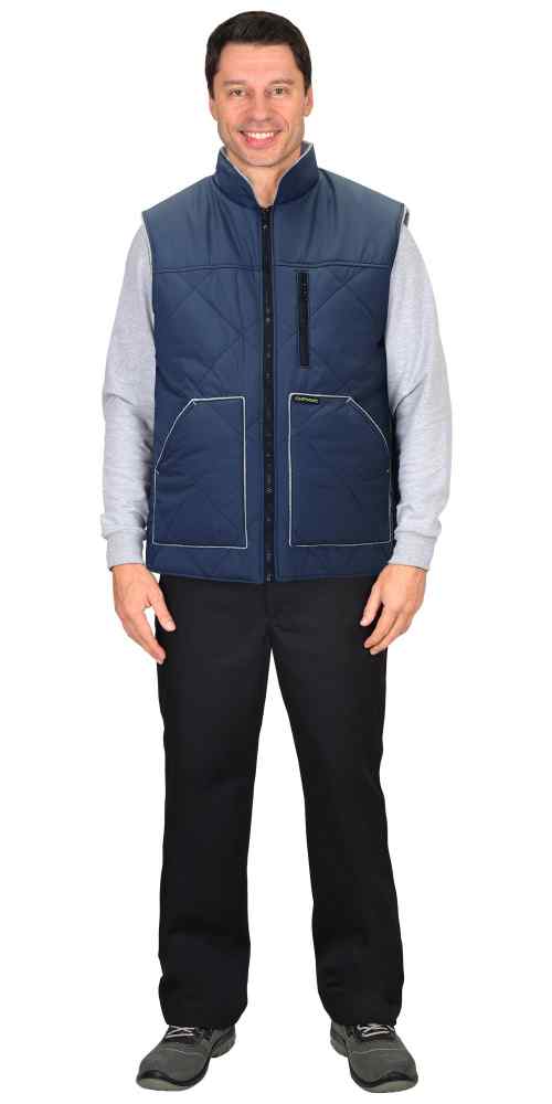 Жилет "СИРИУС-ЕВРОПА" удлиненный (на подкладке флис) синий 