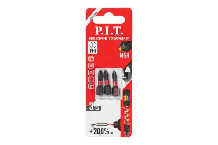 Бита ударная P.I.T. PH1x25 мм 3 шт в уп.(ASDR02-25PH1)