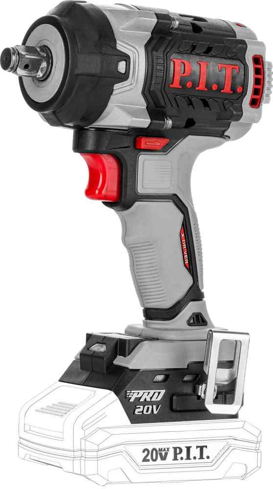 Гайковерт ударный бесщеточный аккум. PIW20H-300A/1 (20В,600Нм,квадр.1/2", без АКБ и ЗУ