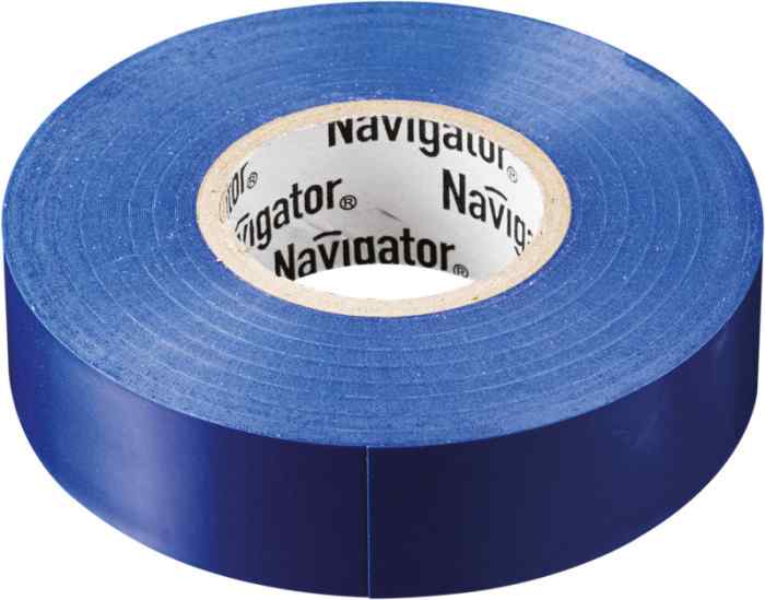 Изолента "Navigator" 15мм/10м (от–50°С до +80°С) синяя