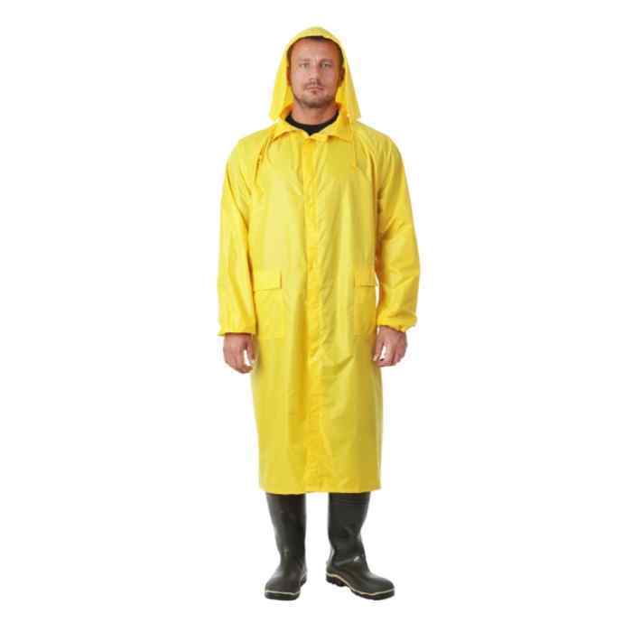 Плащ нейлоновый с ПВХ влагозащитный желтый