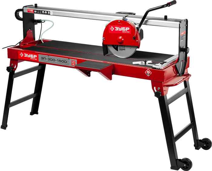Плиткорез электрический ЗУБР ЭП-300-1500С (1500Вт, 300х25,4мм, мах. длина реза 1200мм) 
