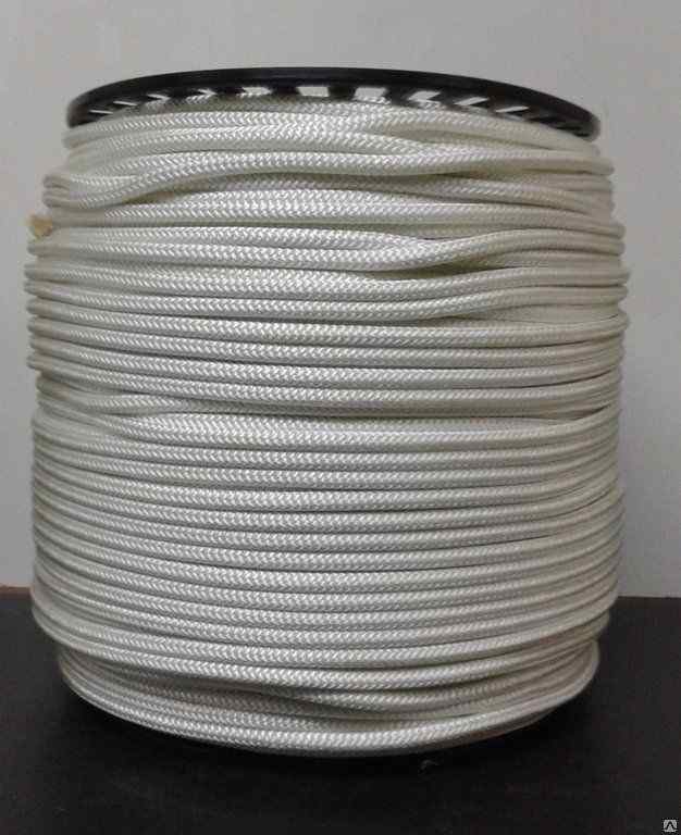 Шнур полиамидный плетеный 8 мм 16 прядей, разрывная нагрузка 1100 кг,Бухта 200м