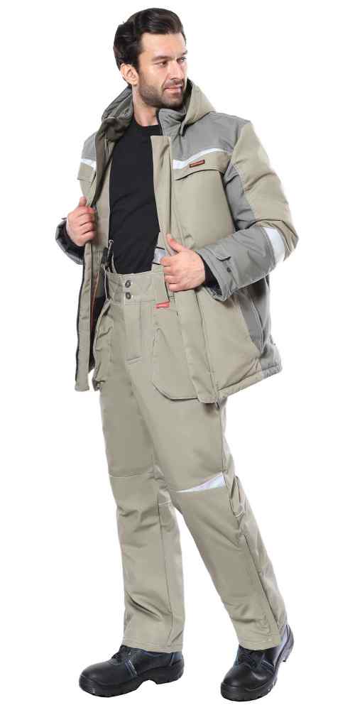Костюм СИРИУС-ОЗОН зимний куртка, брюки св.оливковый с т.оливковым