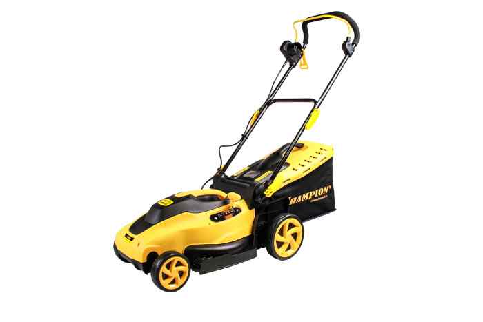 Газонокосилка эл. CHAMPION EM3815 (1,6 кВт пласт+ткань травосб. 45л  шир.380мм выс.20-70мм, 11,5кг)